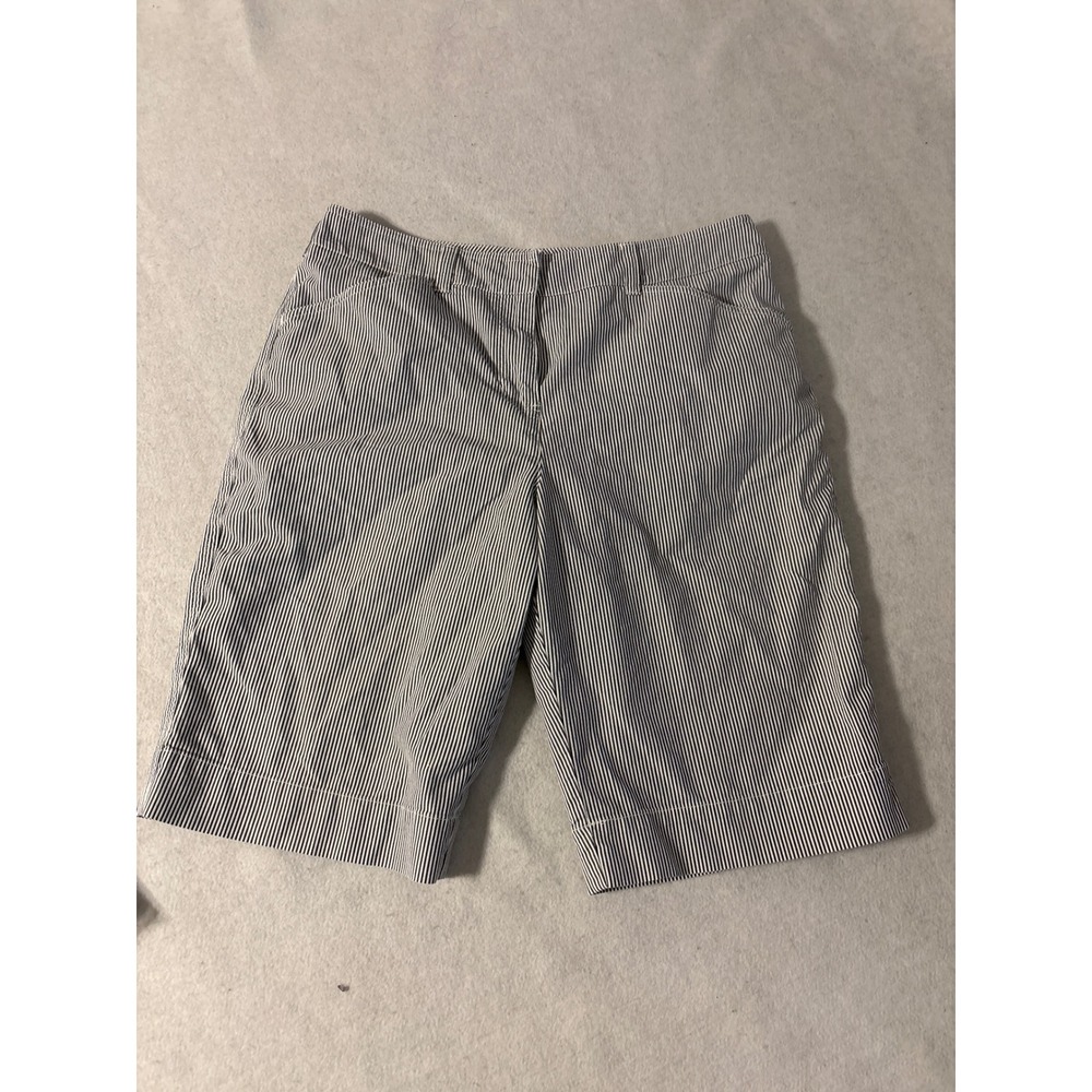 JONES NEW YORK SPORT Womens Striped Culottes Capri Pants‎ Size 12 Navy White
